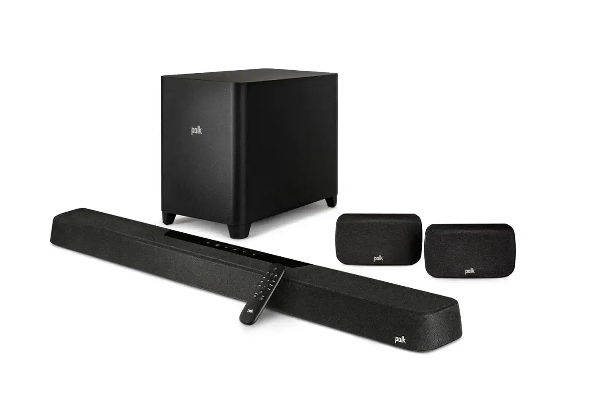 Polk Audio - MagniFi Max AX SR 5.1.2 CH Soundbar with Dolby Atmos and VoiceAdjust - Black