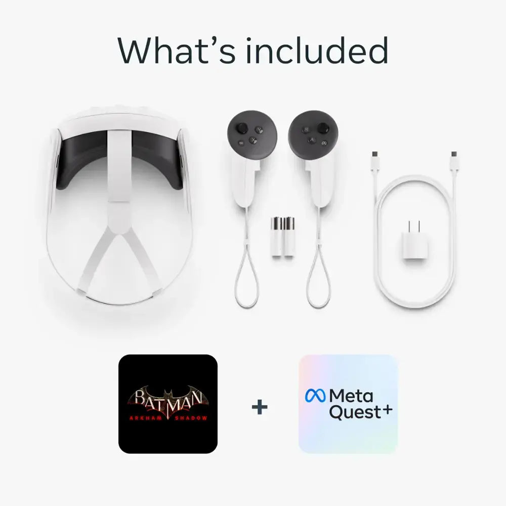 Meta Quest 3S 128GB — Get Batman: Arkham Shadow and a 3-Month Trial of Meta Quest+ Included — All-In-One Headset - White