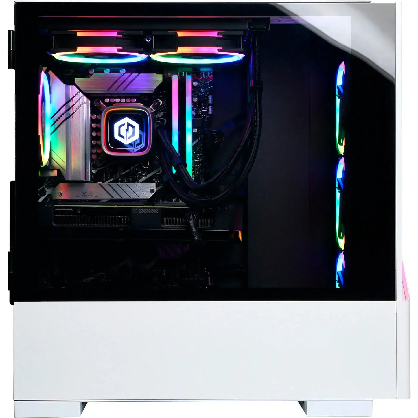 CyberPowerPC - Gamer Supreme Gaming Desktop - AMD Ryzen 7 7800X3D - 32GB Memory - NVIDIA GeForce RTX 4070 SUPER 12GB - 2TB SSD - White