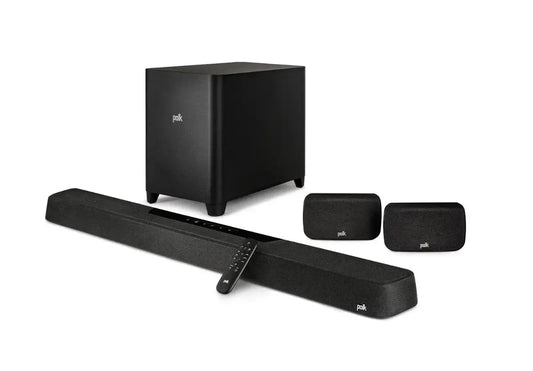 Polk Audio - MagniFi Max AX SR 5.1.2 CH Soundbar with Dolby Atmos and VoiceAdjust - Black